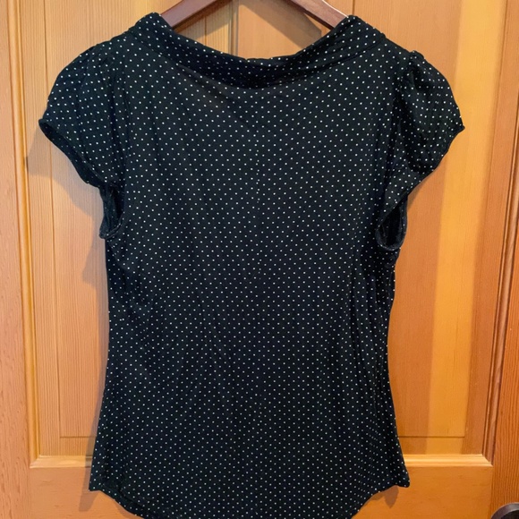 Banana Republic - black and white polka dot super soft top - Picture 3 of 5